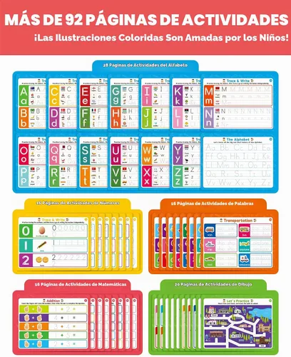 Vista 3 de Libros mágicos de práctica de escritura con ranuras para niños, cuaderno grande de escritura a mano con ranuras, cuaderno reutilizable para aprender