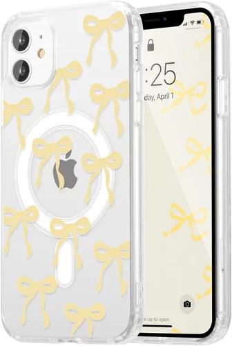 Vista 118 de UEEBAI - Funda magnética para iPhone 11, diseño de lazo, compatible con MagSafe, funda transparente delgada inalámbrica, antiamarilleo, a prueba