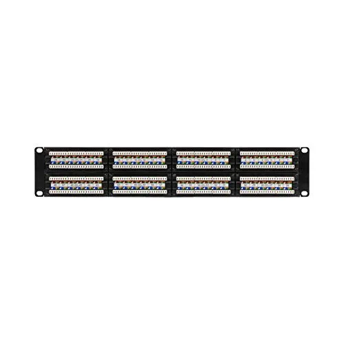 Vista 3 de NavePoint Panel de conexiones CAT6 de 48 puertos, 2U, negro