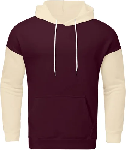 Vista 2 de EELHOE Camisa con capucha para hombre, ligera, holgada, de manga larga, con capucha, elástica, transpirable, a la moda