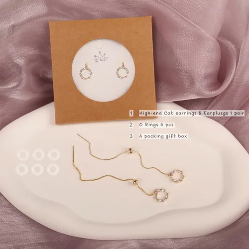 Vista 6 de Guran Correa para auriculares antipérdida compatible con Airpods 1, 2, 3 Pro, Metal
