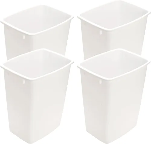 Vista 7 de Cubo de basura de plástico – 35 cuartos (9 galones) – Cubo de basura interior para cocina, hogar, oficina y uso comercial – Cubo grande de Gris