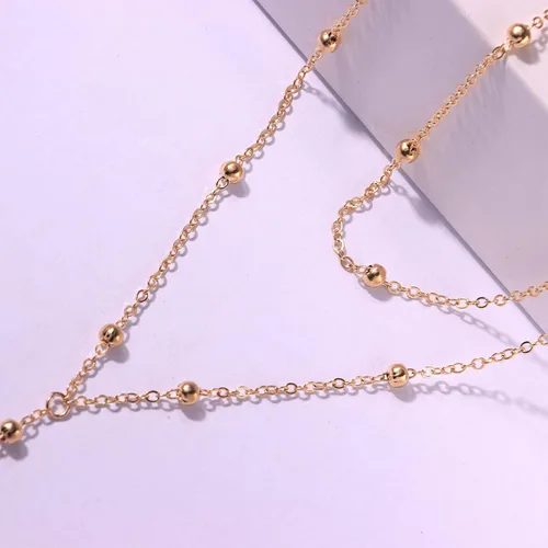 Vista 8 de Collar de cadena de serpiente para mujer, collar de espiga dorada para adolescentes y niñas, collar en Y de moda Lariat