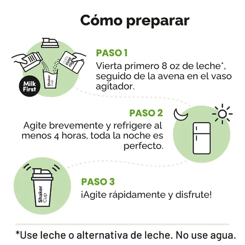 Vista 5 de Oats Overnight Paquete de variedad de frutas - Batido proteico de desayuno alto en proteínas y fibra - Avena sin gluten, sin OGM alto en proteínas