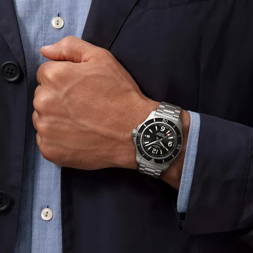 Vista 5 de Breitling Superocean reloj automático 44 negro dial reloj de los hombres A17367D71B1A1