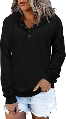 Vista 2 de ROSELINLIN Sudaderas con capucha para mujer con bolsillos tipo canguro