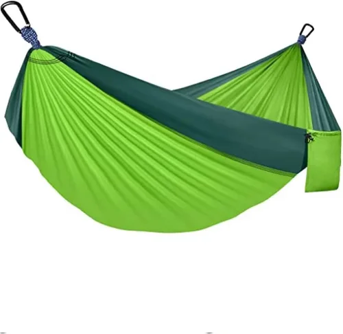 Vista 28 de Hamaca doble ajustable de capacidad de 550 libras con soporte de acero resistente de 10 pies, incluye funda de transporte portátil, fácil de Azul
