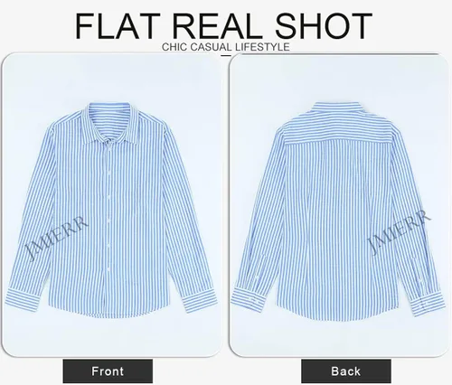 Vista 9 de JMIERR Camisas de vestir de algodón con botones y estilo casual para hombre