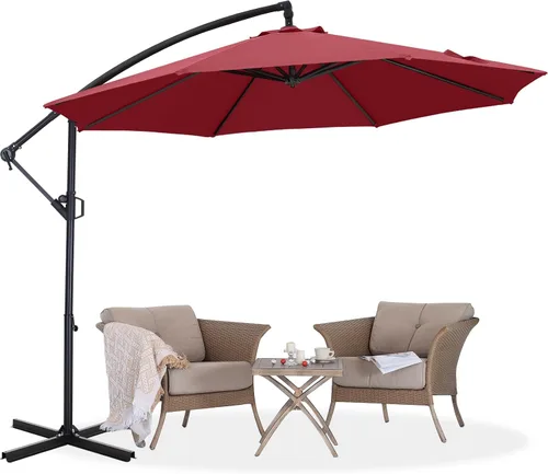 Vista 18 de ABCCANOPY Sombrillas voladizas prémium de 9 pies para patio