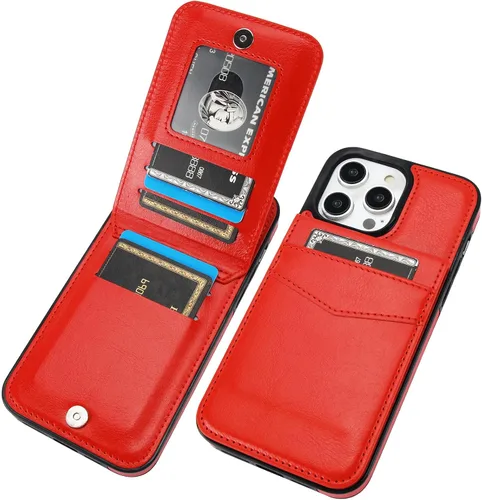 Vista 20 de KIHUWEY Compatible con iPhone 14 Pro Max Funda Cartera Plegable con Soporte para Tarjeta de Crédito, Cierre Magnético de Cuero Premium, Función