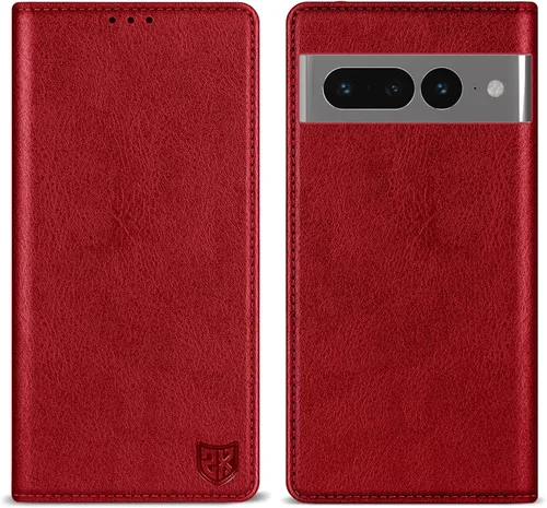 Vista 14 de ZZXX - Funda tipo cartera para Google Pixel 7, magnética fuerte de 6.3 Negro