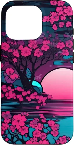Vista 20 de Synthwave Cherry Blossoms Case for iPhone 17