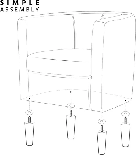 Vista 9 de Yaheetech - Silla de terciopelo decorativa, sillones modernos y cómodos, silla de sofá de barril tapizada para sala de estar, dormitorio, sala