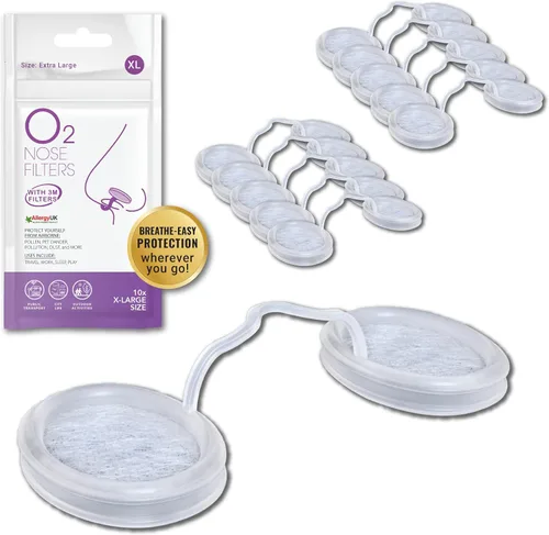 Vista 11 de Filtros de nariz O2 con filtración 3M, pantallas nasales para alergias, polvo y humo, filtros nasales sin drogas y sin látex, protección invisible