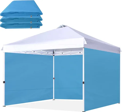 Vista 18 de SCOCANOPY SideWall - Marco para toldo de 10 x 10 pulgadas, paquete de 3 unidades, solo para pared solar, color blanco
