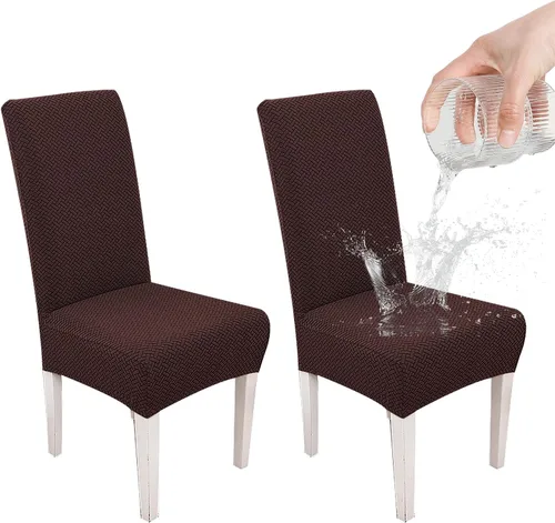 Vista 18 de Parsons - Funda para silla de comedor, funda desmontable para silla de sofá, funda retráctil (2, albaricoque)