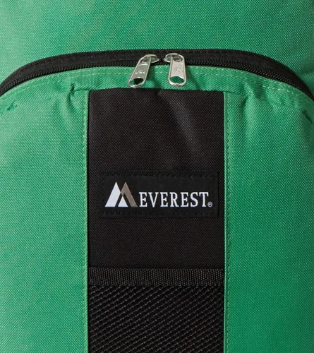 Vista 7 de Everest Equipaje Mochila con frontal y bolsillos laterales, verde esmeraldanegro ), BP2072-EMGRNBK
