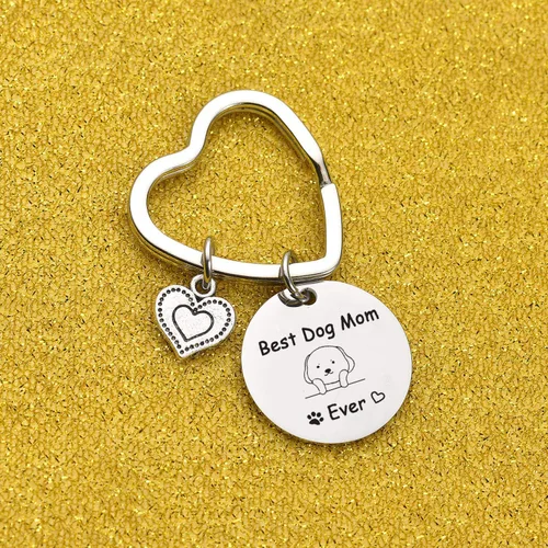 Vista 2 de 7RVZM Joyería para perro y abuela, regalo para el día de la madre, regalo para mejor amiga, joyería para mejor amiga, llavero veterinario, llavero