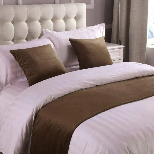 Vista 6 de Pañuelo de terciopelo de lujo, toalla de cola de cama, decoración de ropa de cama para el hogar, hotel, dormitorio