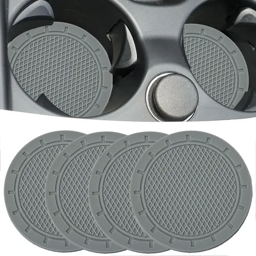Vista 10 de Portavasos para automóvil, paquete de 4 posavasos de PVC de 2.75 pulgadas de diámetro, antideslizantes, universales, duraderos, adecuados