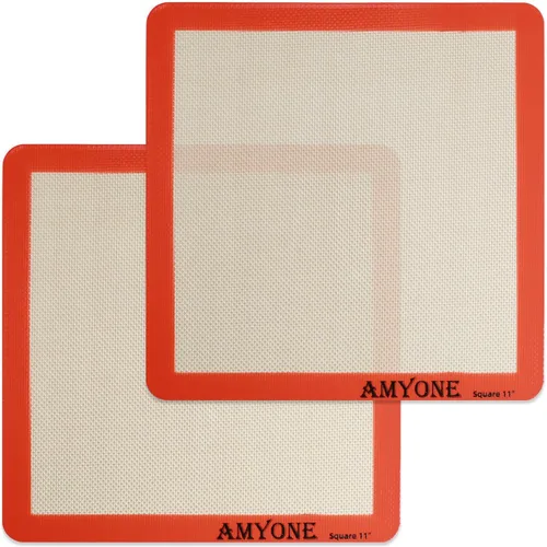 Vista 20 de AMYONE Alfombrilla para hornear de silicona de un cuarto, 2 piezas de alfombrillas para hornear de silicona antiadherente, hoja para galletas