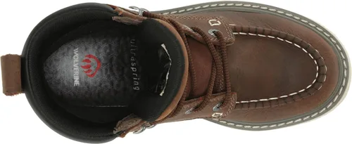Vista 5 de Wolverine Botas de construcción impermeables de cuña comercial de 6 pulgadas para hombre