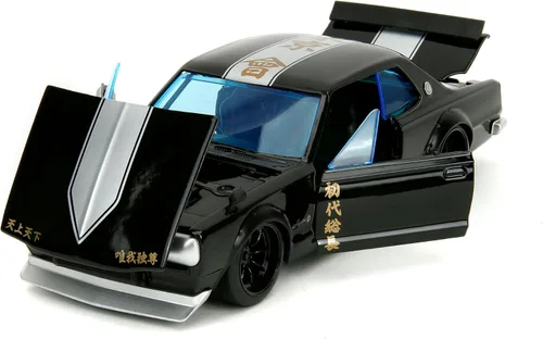 Vista 6 de Jada Tokyo Revengers 1:24 1971 Nissan Skyline GT-R - Coche fundido a presión y figura de Mikey de 2.75 pulgadas, juguetes para niños y adultos