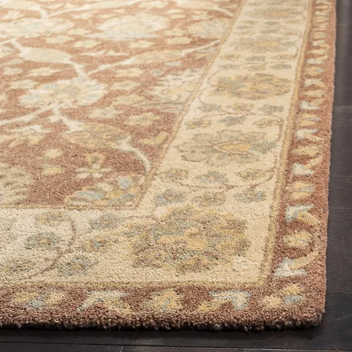 Vista 4 de SAFAVIEH Antiquity Collection AT315A - Alfombra de pasillo de lana oriental tradicional de primera calidad, 2 pies 3 pulgadas x 8 pies, marrón