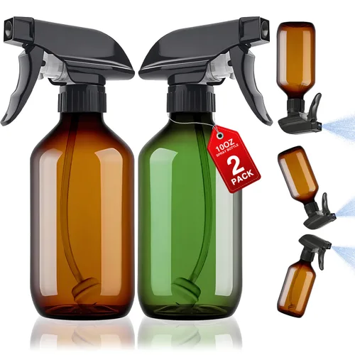 Vista 18 de AMORIX Botellas de Spray Plásticas 360° Botella de Agua para Limpieza 10 oz/300 ml Botella de Spray Invertida Pequeña Botella de Chorro con Boquilla
