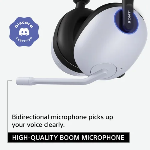 Vista 5 de Auriculares para juegos Sony INZONE H9, auriculares Bluetooth inalámbricos con cancelación de ruido y micrófono, sonido espacial 360, para PC y PS5