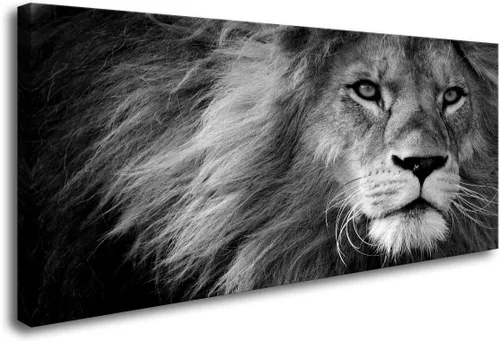 Vista 19 de Baisuart A61269 - Impresiones en lienzo de arte abstracto para pared, pinturas impresas en gris y marrón, lienzo estirado con marco de madera