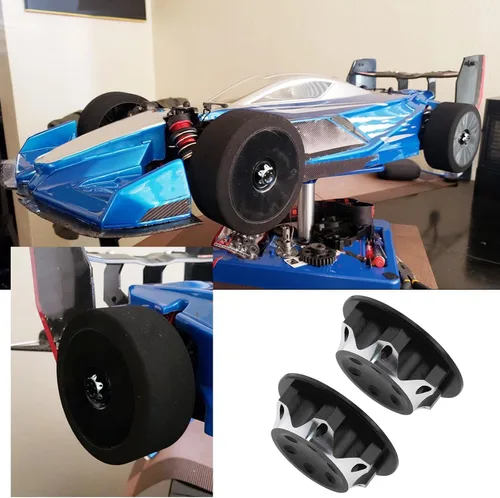 Vista 3 de 4 piezas de tuerca hexagonal de 0.669 in para automóvil a control remoto, cubierta antipolvo, repuesto para 1/8, modelo de automóvil RC todoterreno