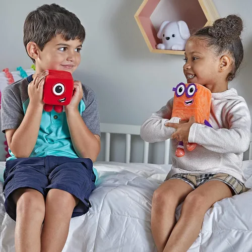 Vista 3 de hand2mind Numberblocks One & Two Playful Pals, juguetes de figuras de peluche, números para niños pequeños, juguetes de aprendizaje de matemáticas