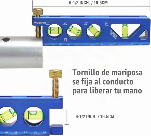 Vista 2 de WORKPRO Nivel de torpedo magnético de 6-1/2 pulgadas