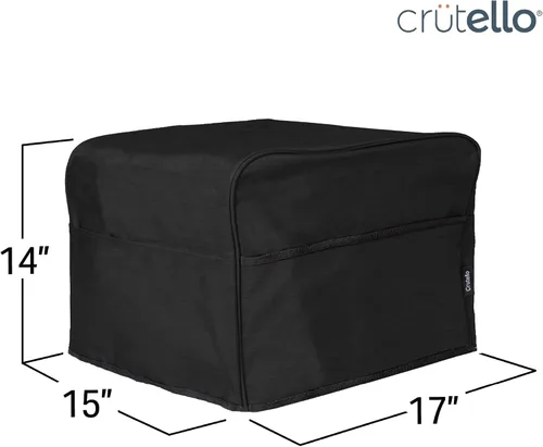 Vista 2 de Crutello Cubierta para horno tostador de convección con bolsillos de Negro