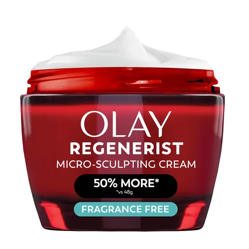 Vista 11 de Olay Crema Hidratante Facial, Crema Micro-Esculpidora Regenerist para Mujeres, Tamaño de Prueba - Hidratación Instantánea, Anti-Envejecimiento