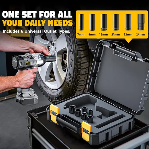 Vista 4 de Llave de impacto inalámbrica de 1/2 pulgada para batería DeWalt Max20V: Llave de impacto de alto torque de 1700 pies-libras, herramienta de servicio