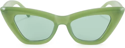 Vista 3 de FEISEDY Gafas de sol vintage pequeñas de ojo de gato para mujer, gafas cuadradas retro Cateye B2869