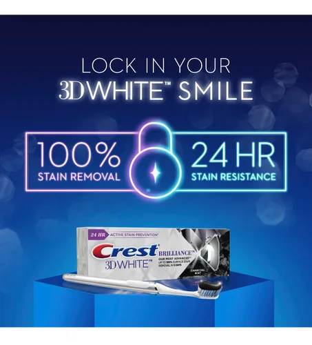Vista 5 de Crest Pasta de dientes 3D White Brilliance Carbón