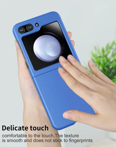 Vista 3 de Foluu Funda delgada para Samsung Galaxy Z Flip 5, con protector de pantalla frontal integrado, funda protectora de policarbonato mate ultradelgada