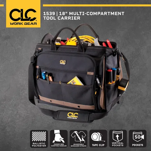 Vista 6 de Bolsa de herramientas multicompartimento con 50 bolsillos de artesanía en piel personalizable 1539