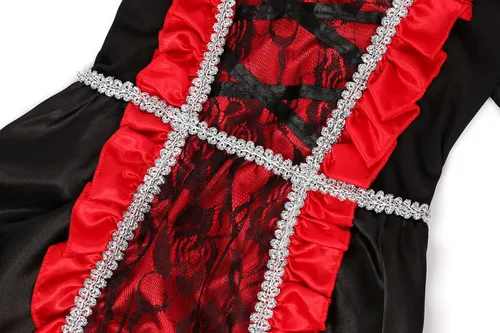 Vista 5 de Soyoekbt Disfraz de vampiro para niñas, disfraz de fiesta de Halloween
