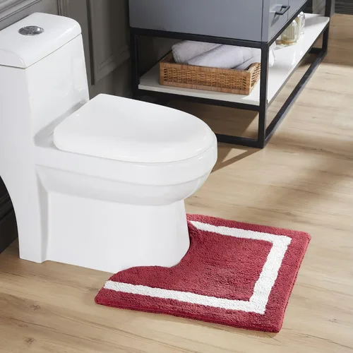 Vista 27 de Better Trends - Alfombra de baño 100% algodón reversible, altamente absorbente y lavable a máquina, suave, tapete de ducha para piso de baño