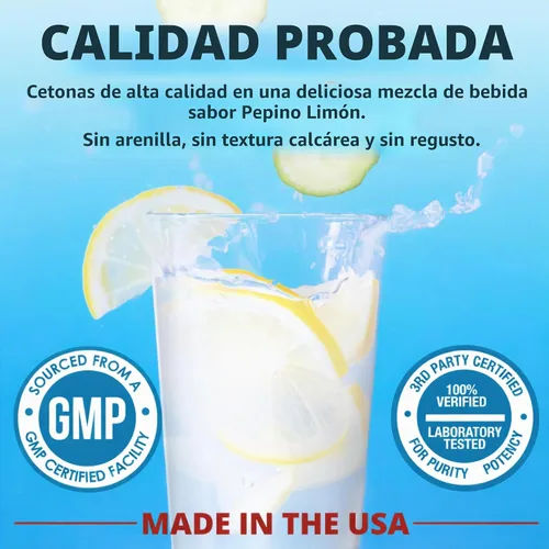 Vista 3 de Dr. Boz Keto BHB en polvo, pepino y limón, cetonas exógenas, 20