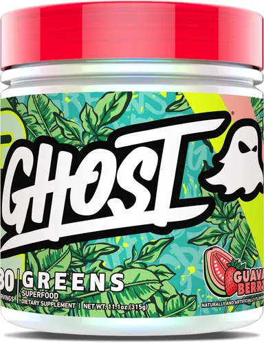 Vista 4 de Polvo de superalimentos GHOST Greens, Cranberry - 30 porciones - 19 super vegetales y rojos, frutas, verduras, espirulina y clorella, prebióticos
