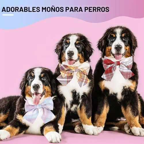 Vista 5 de Segarty Pajaritas para Perros, 30 piezas Corbatas de Moño Ajustables para Perro, Accesorios de Aseo para Perros Medianos y Grandes, Bonitos Lazos