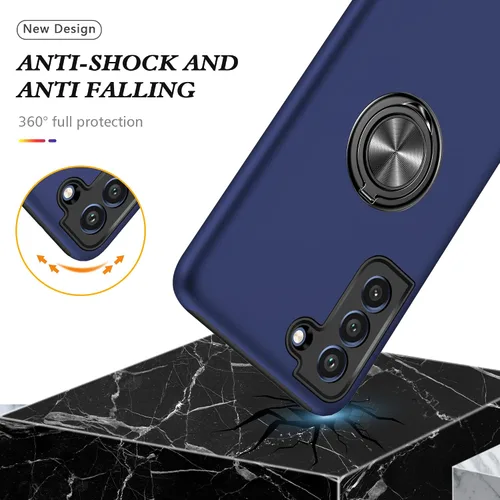 Vista 7 de Funda para Galaxy S21, S21 con protector de pantalla de TPU flexible autorreparable, 2 unidades, grado militar, doble a prueba de golpes, funda
