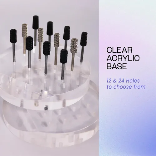 Vista 4 de PANA - Soporte para brocas de uñas, organizador de exhibición, a prueba de polvo, caja de almacenamiento, herramientas para uso doméstico o sala