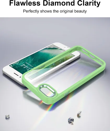 Vista 343 de HOOMIL Funda para iPhone 7 Plus/iPhone 8 Plus de 5.5 Pulgadas, sin amarillamiento, protección contra caídas, cubierta trasera dura transparente