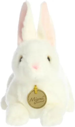 Vista 5 de Aurora World Miyoni Peluche de felpa con diseño de conejo, color blanco, 8 pulgadas